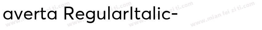 averta RegularItalic字体转换